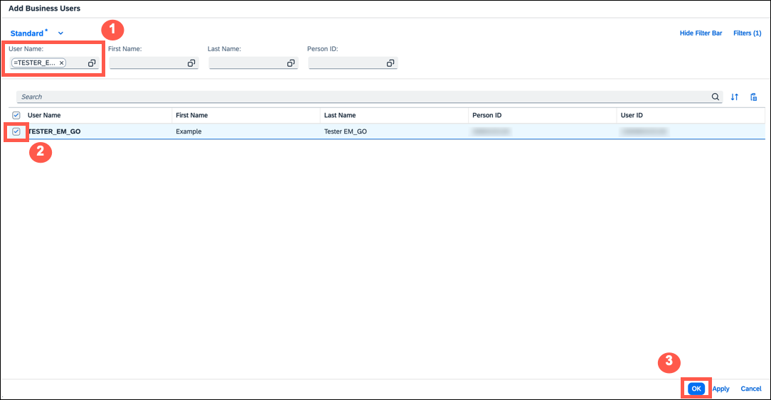 Select Username